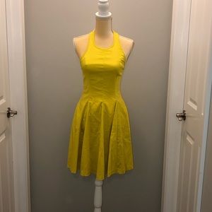 Yellow Jessica Simpson Halter Dress